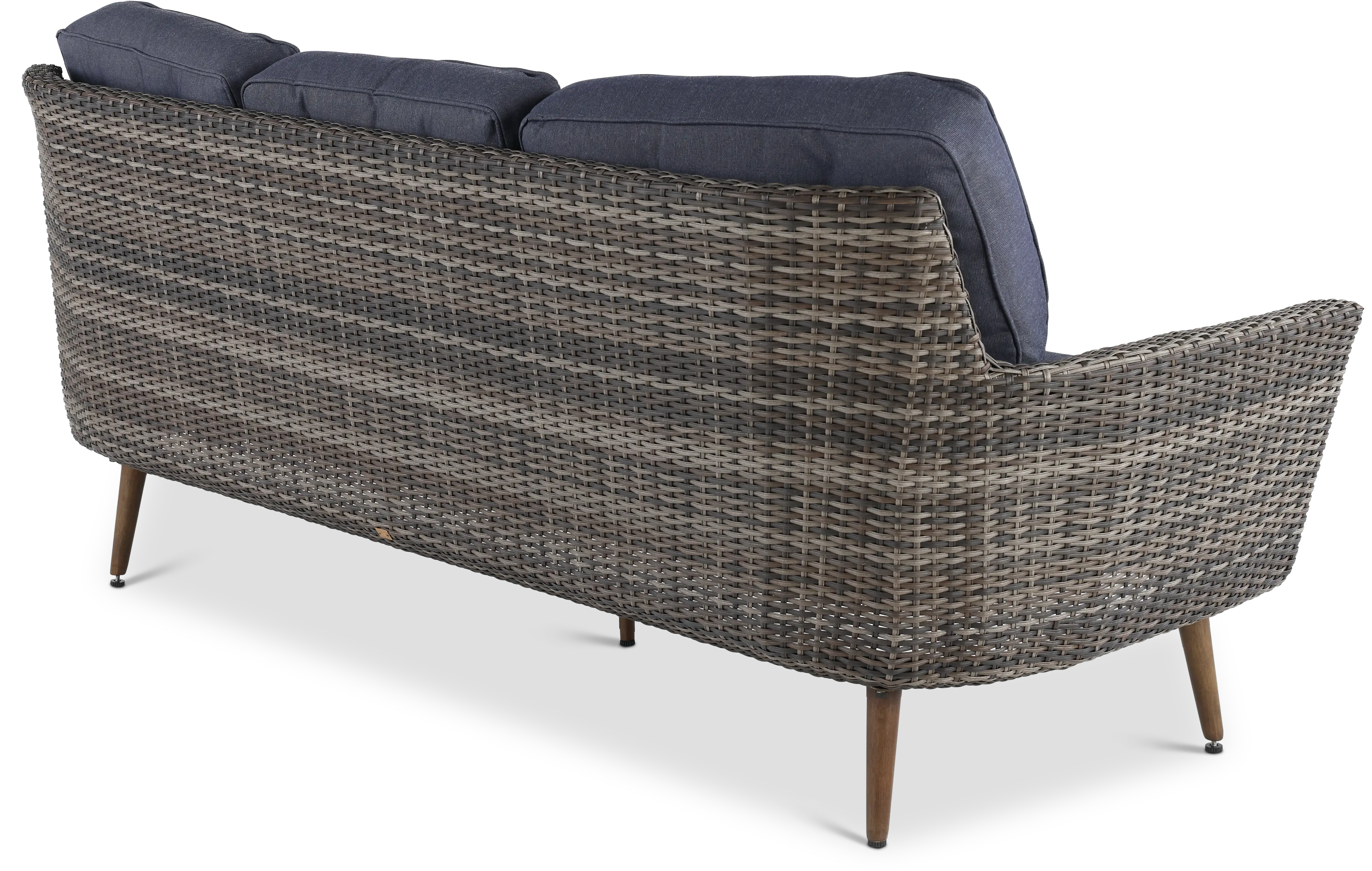 FG-ETNSF Drew & Jonathan Home Eton Navy Linen and Wicker Patio Sofa-6