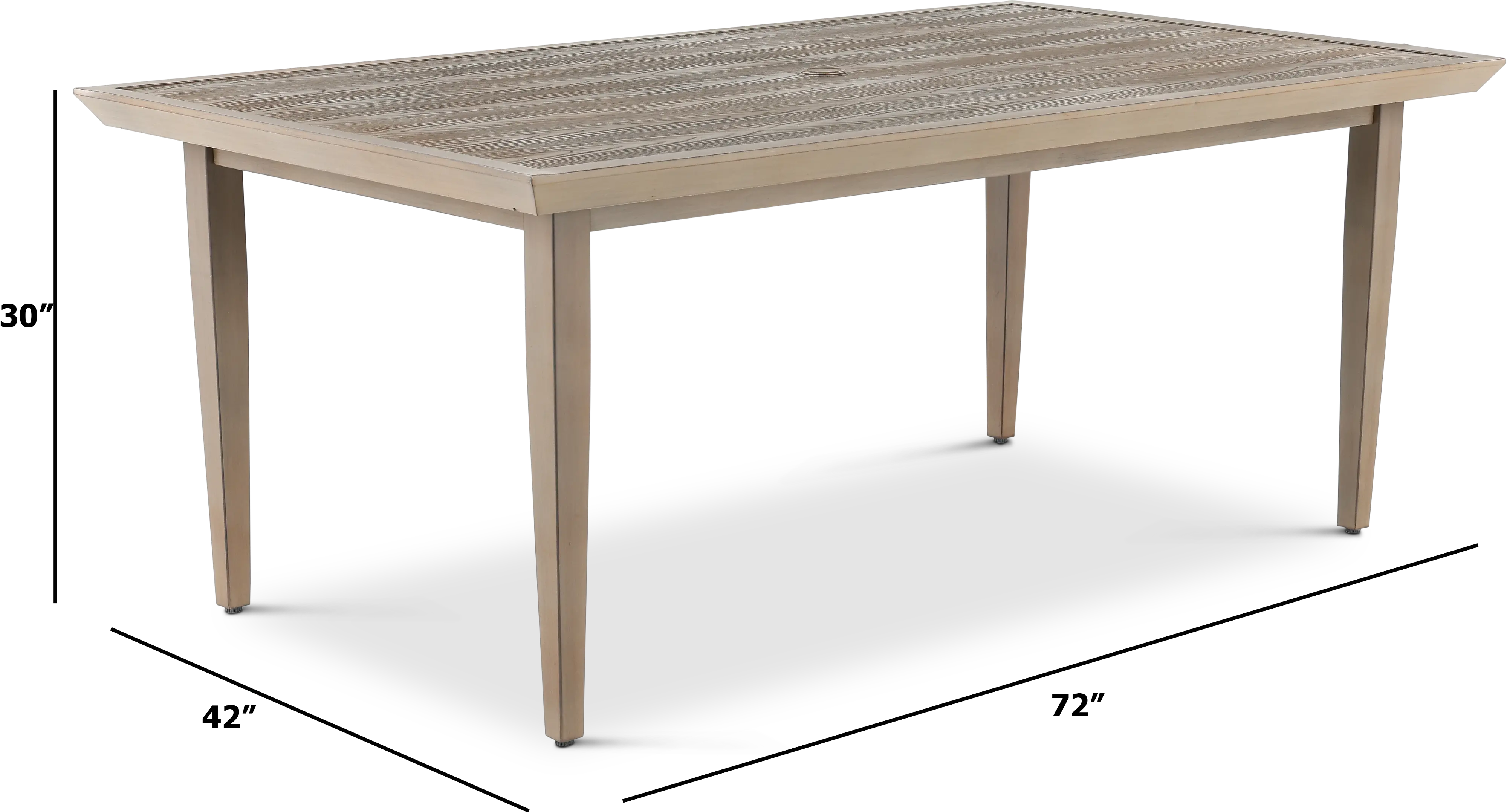 FG-SKVDTB-AL Drew & Jonathan Home Skyview Driftwood Patio Dining Table-2