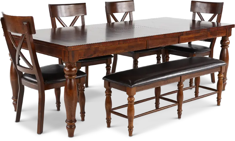 Kingston Brown 6 Piece Dining Set