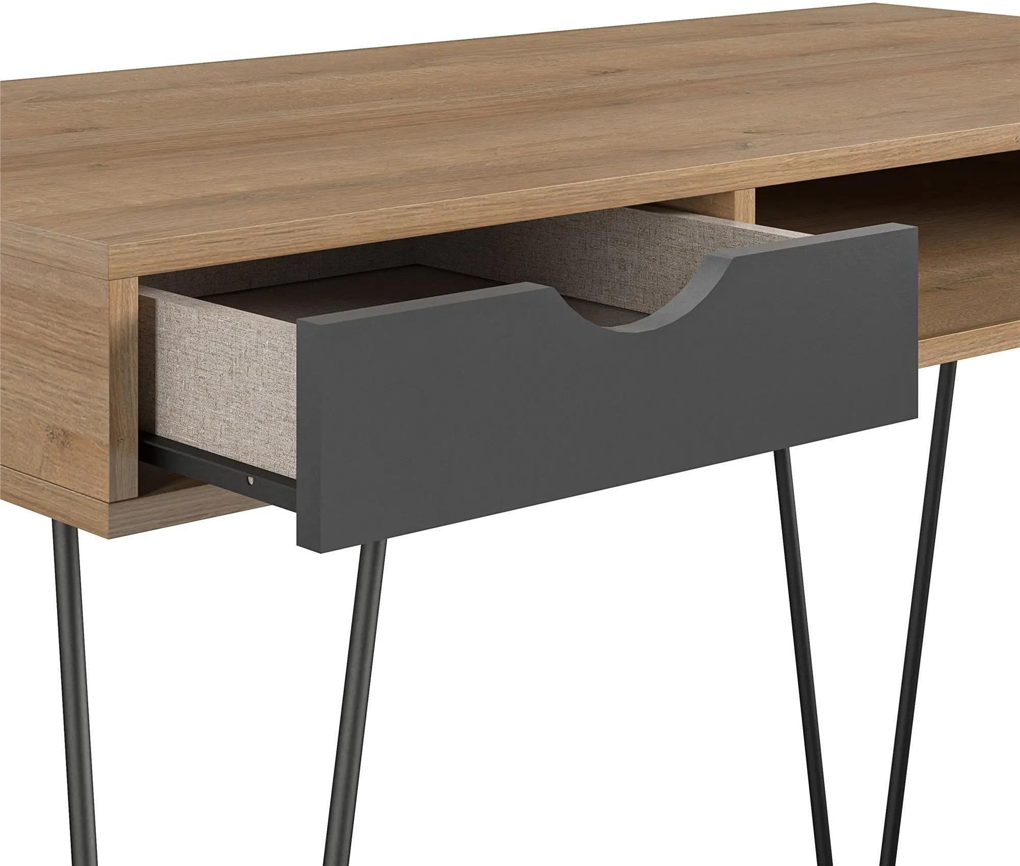 Concord Mid-Century Modern Natural/Black Computer Desk-6