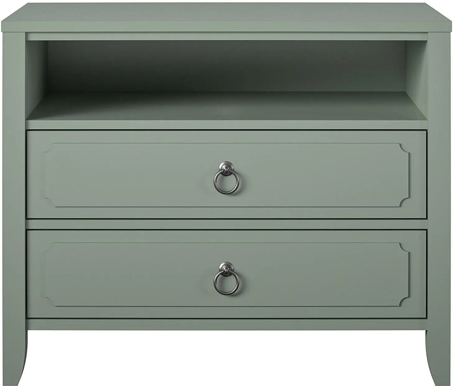 Her Majesty Cottage Pale Green 2-Drawer Nightstand-4