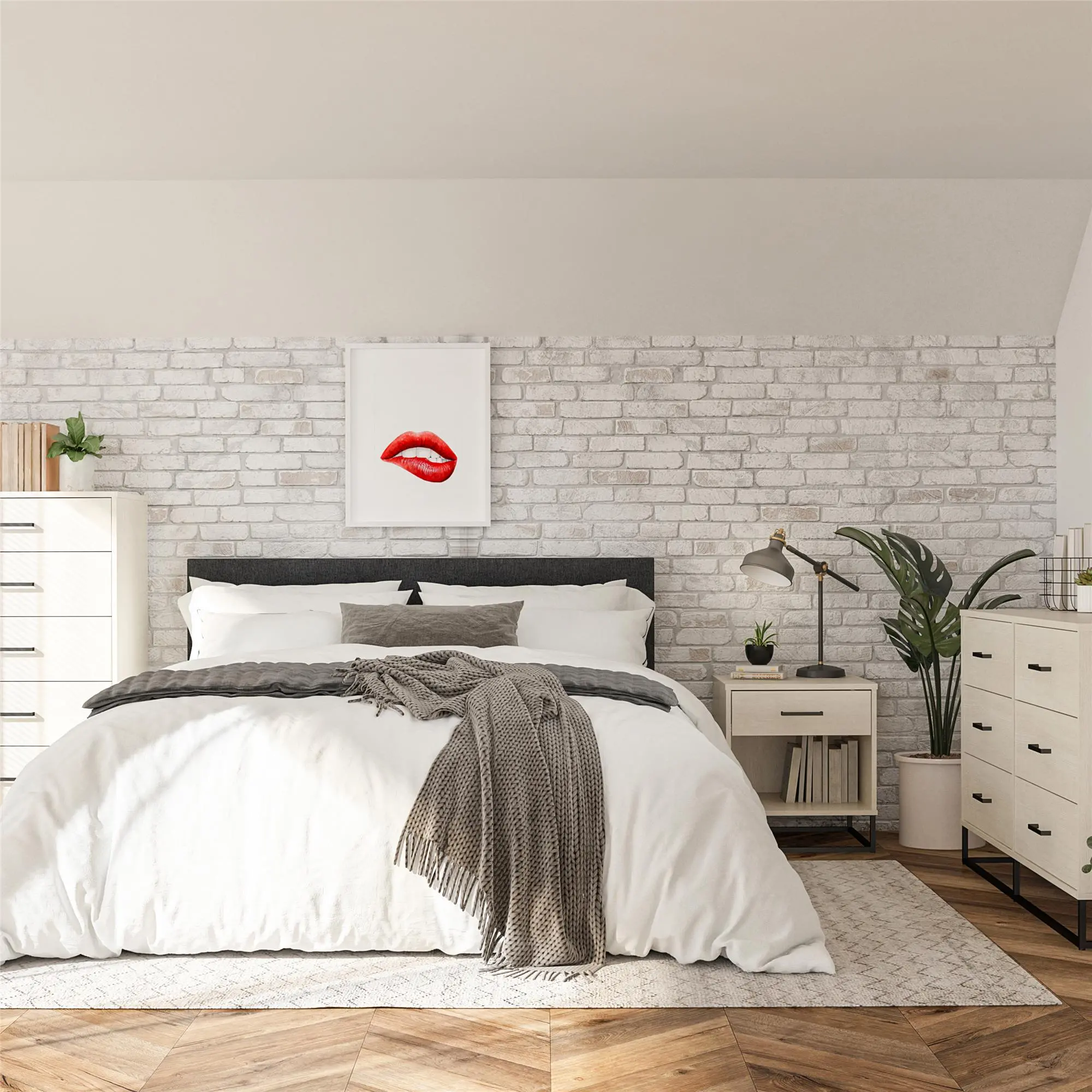 Kelly Transitional Ivory Oak 5-Drawer Dresser-4