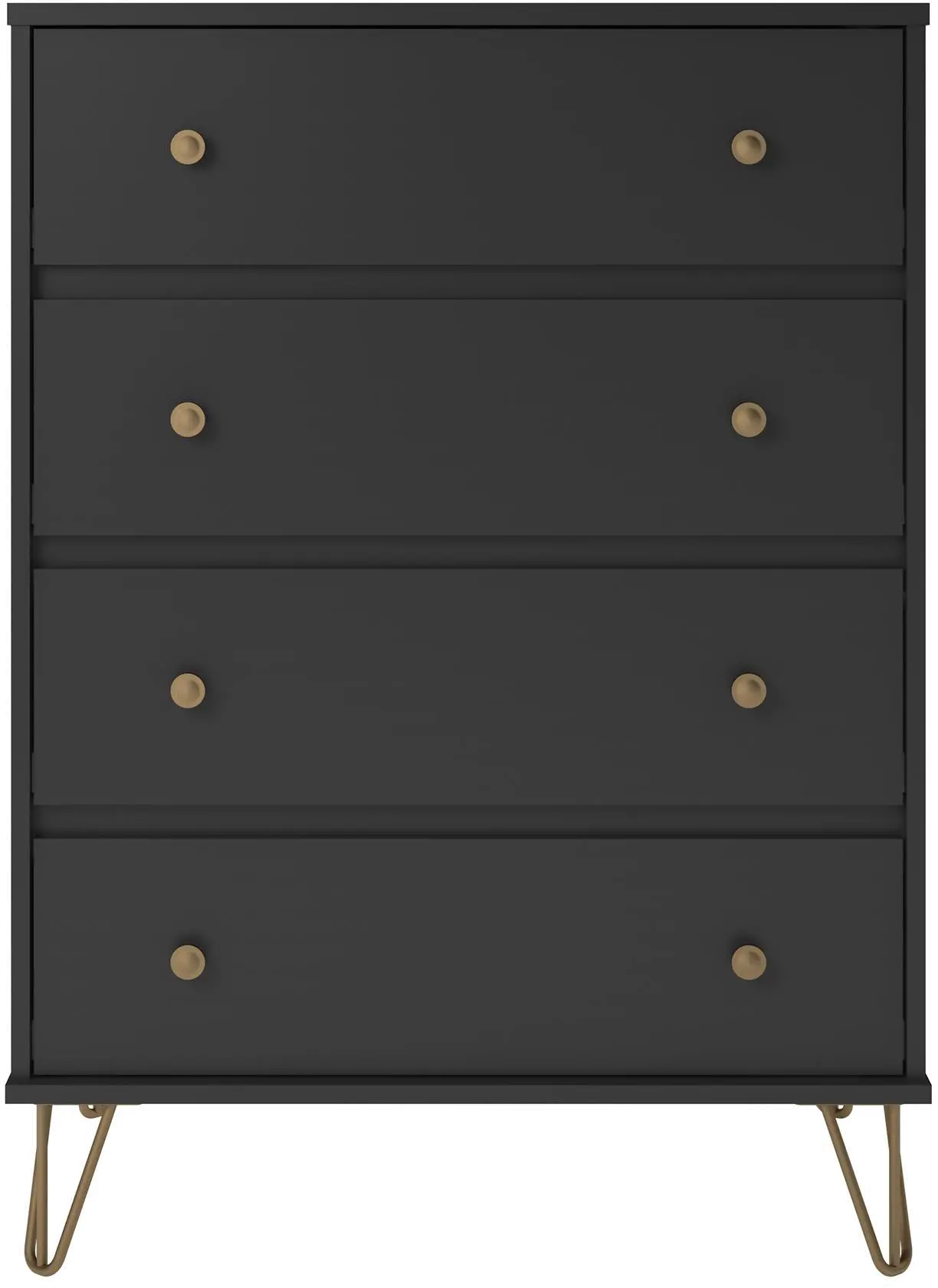 Owen Contemporary Black 4-Drawer Dresser-1