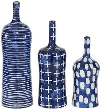Medium Ceramic Blue & White Vase