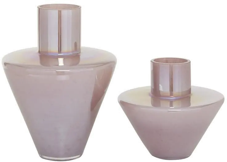 Small 7.65 Inch Mauve Glass Vase-1