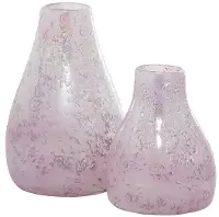 Large Mauve/White 12 Inch Vase