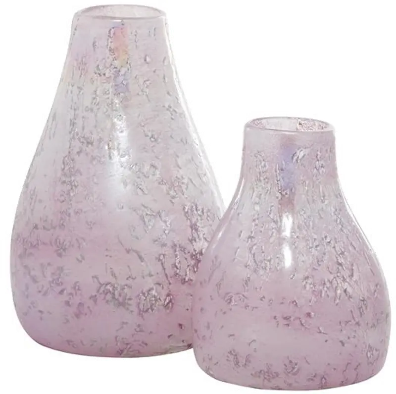 Small Mauve/White 8.6 Inch Vase