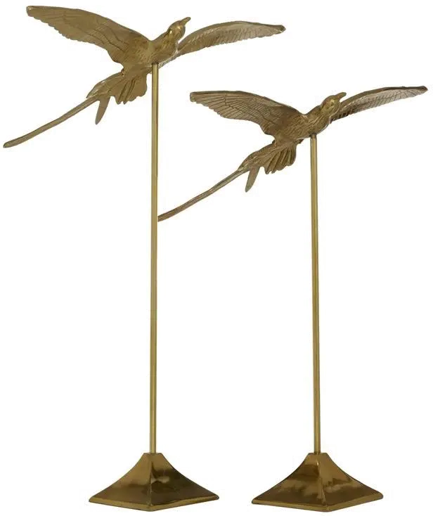 Large Aluminum Bird On Stand-1