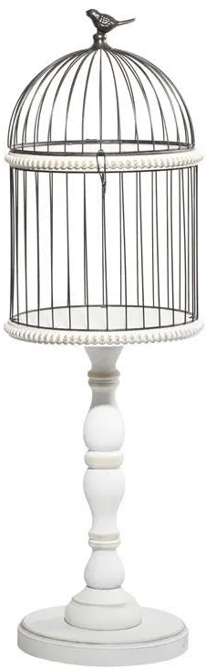 White Metal Birdcage-1