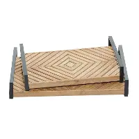 Elora 19  Metal and Wood Tray