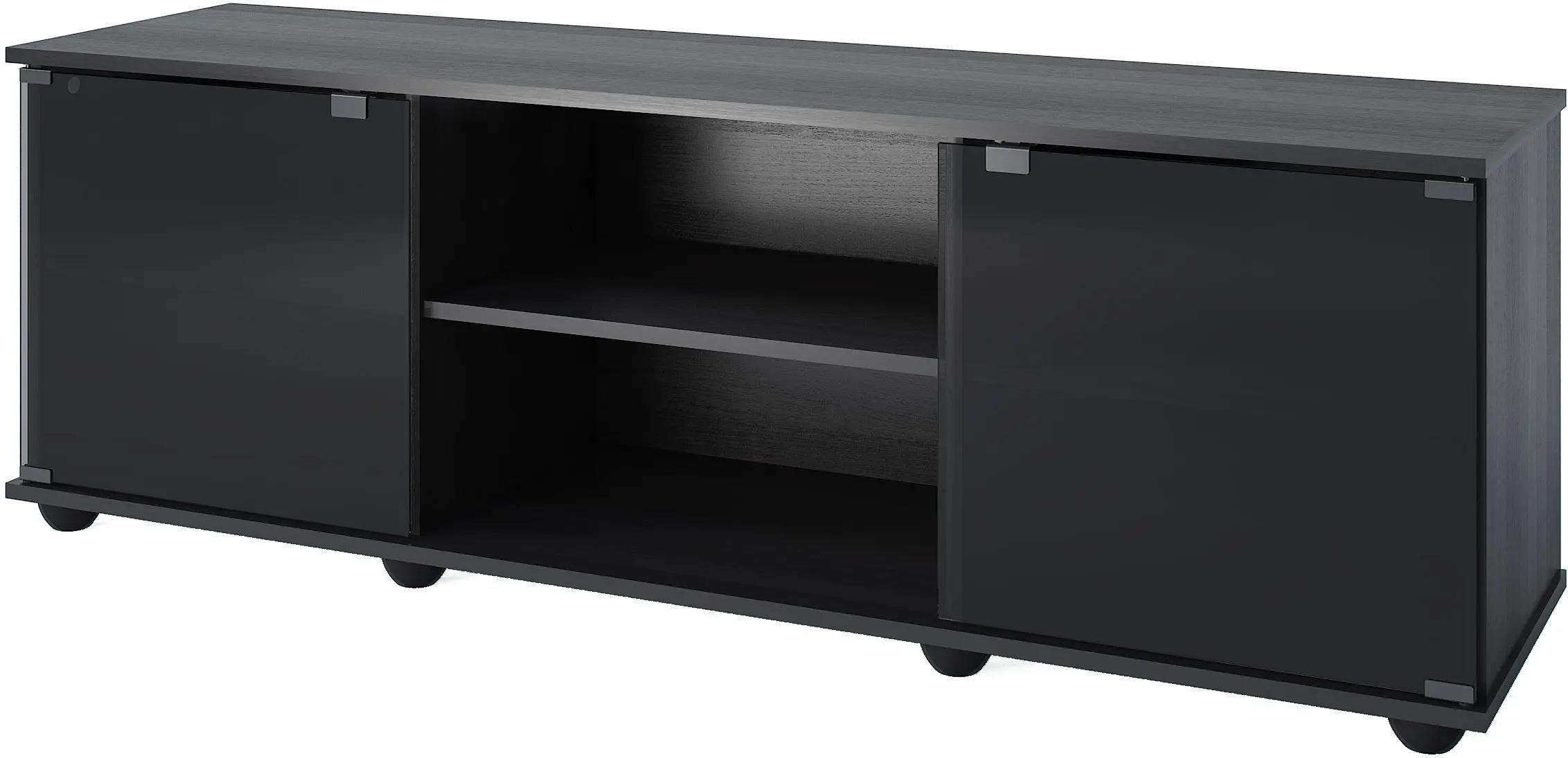 Fiji Contemporary 60  Ravenwood Black Wooden TV Stand-3