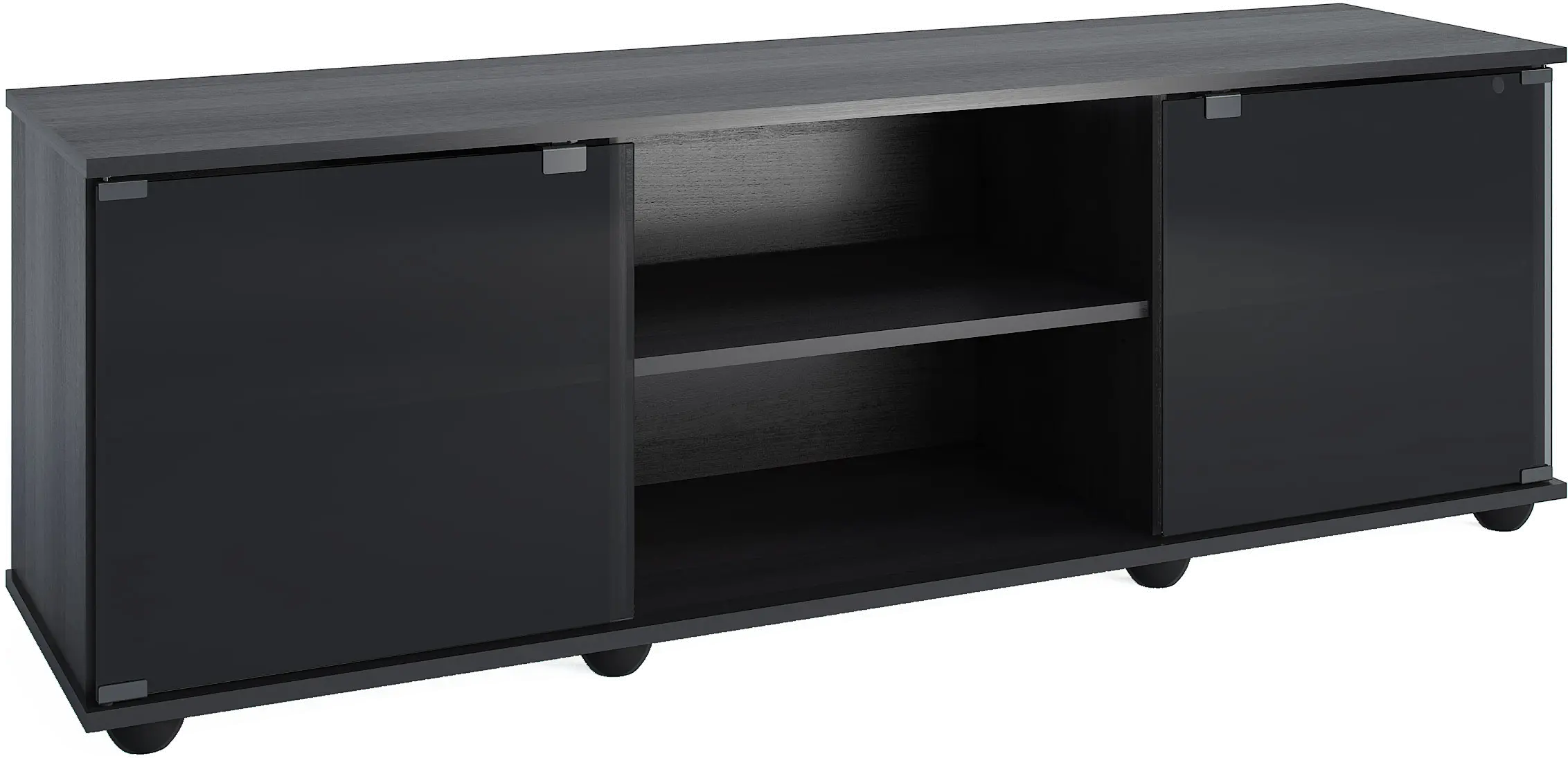 Fiji Contemporary 60  Ravenwood Black Wooden TV Stand-4