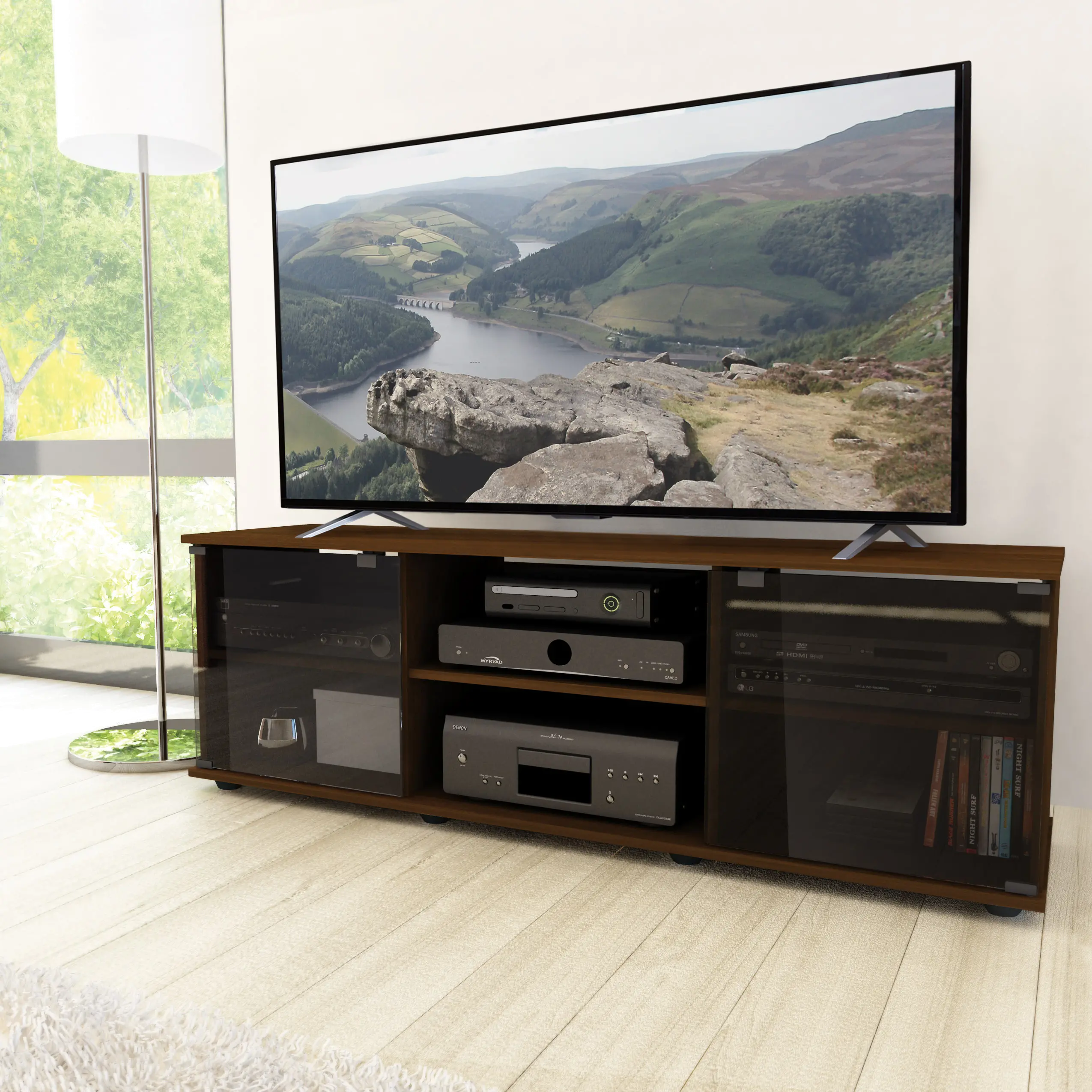 Fiji Contemporary 60  Maple Wooden TV Stand-2
