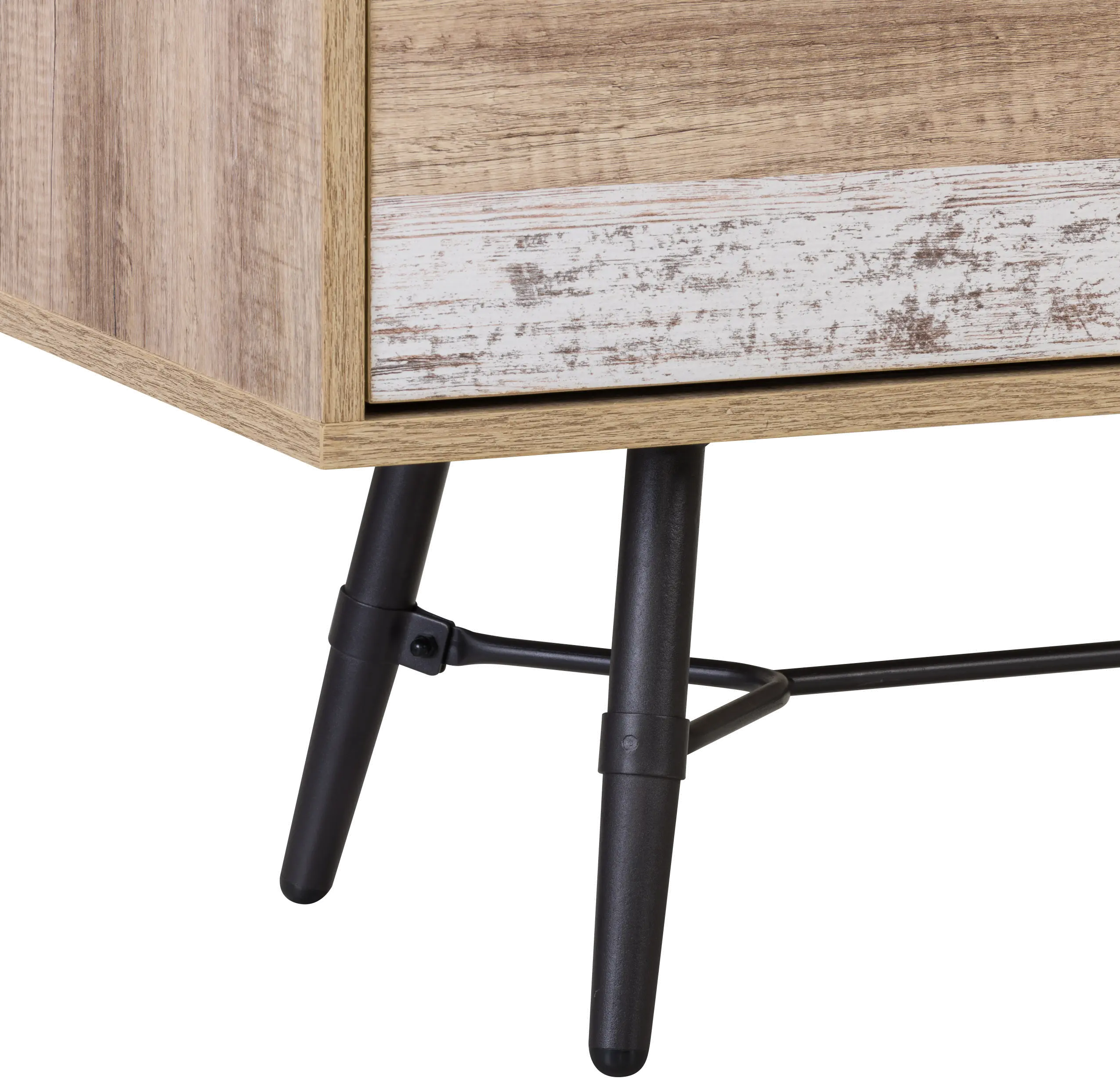 Aurora Mid-Century Modern 71  Warm Beige TV Bench-6