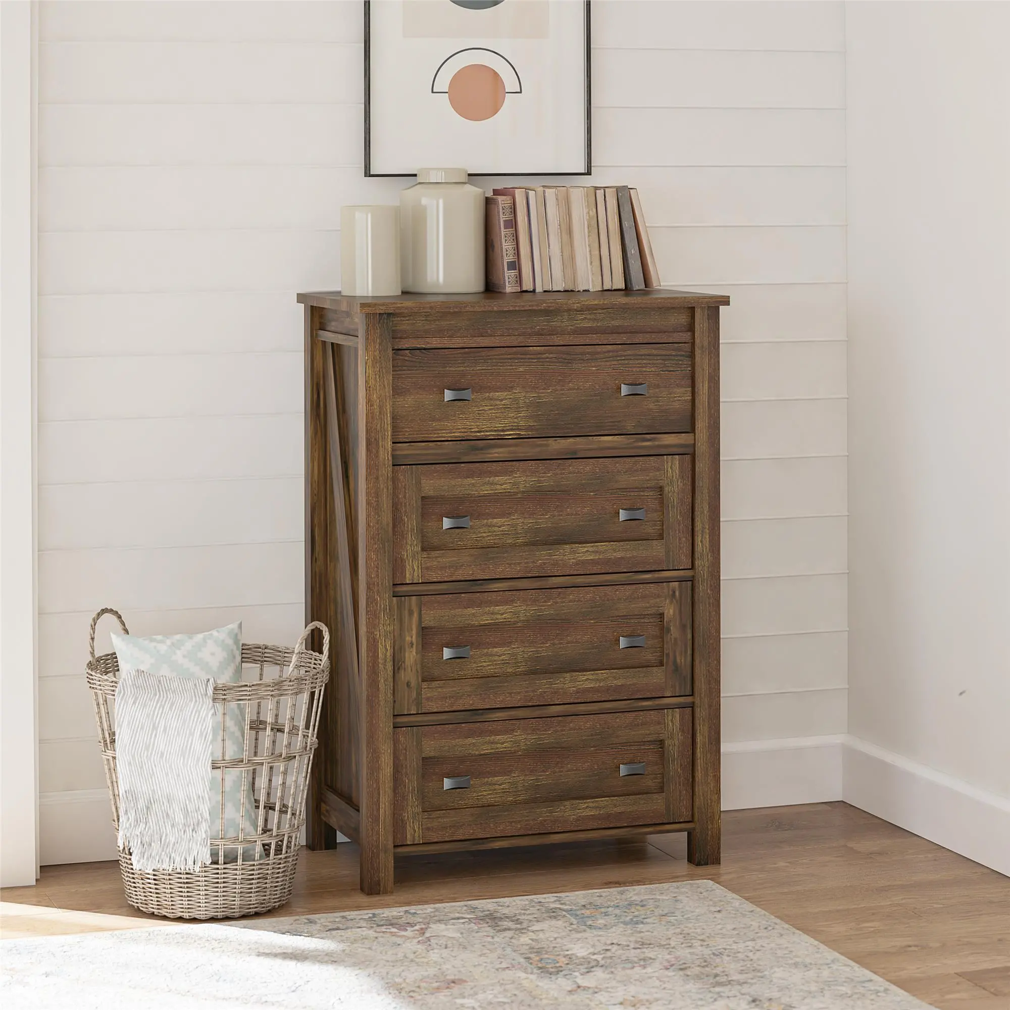 Farmington Rustic 4-Drawer Dresser-2