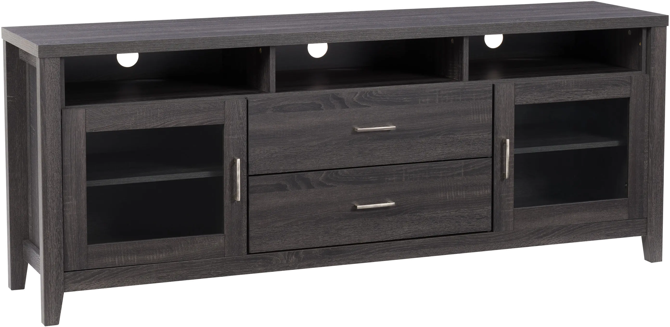 Hollywood Contemporary 70  Dark Grey TV Cabinet with Drawers-3