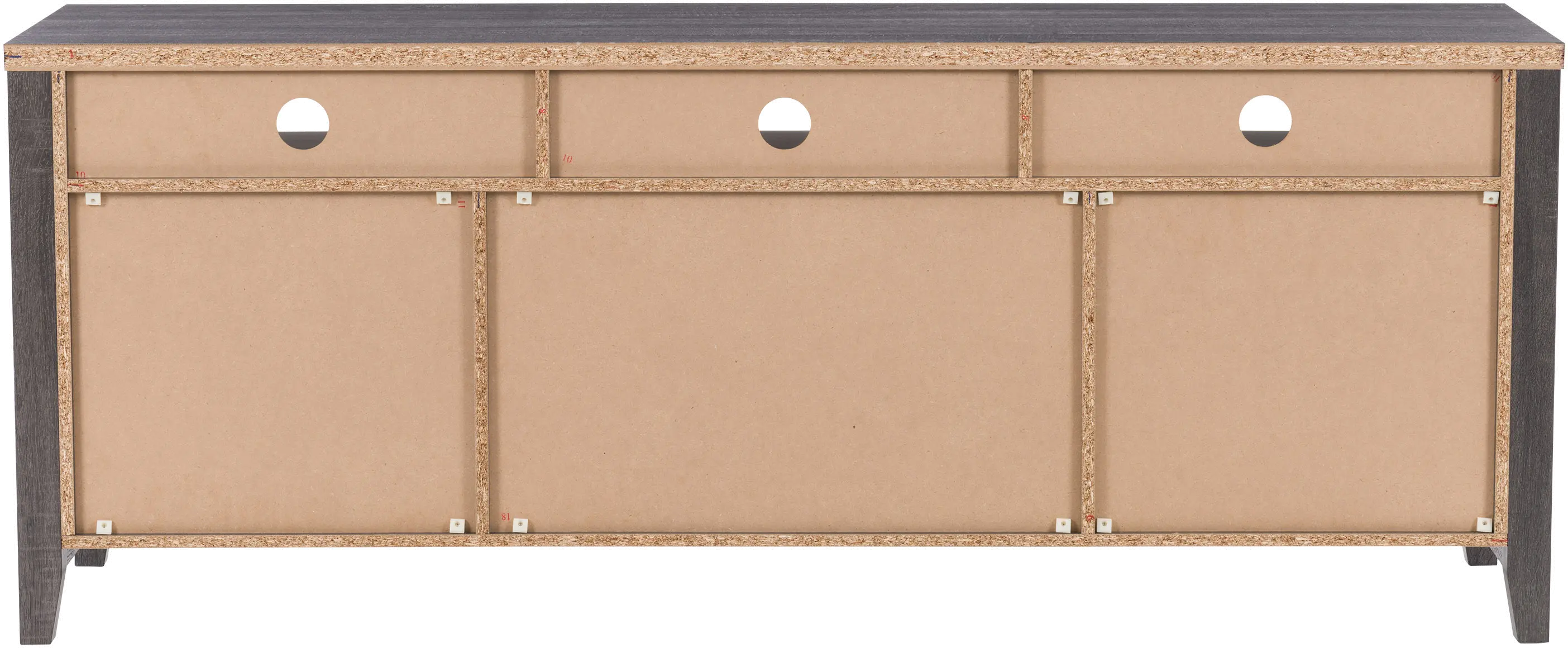 Hollywood Contemporary 70  Dark Grey TV Cabinet with Drawers-5