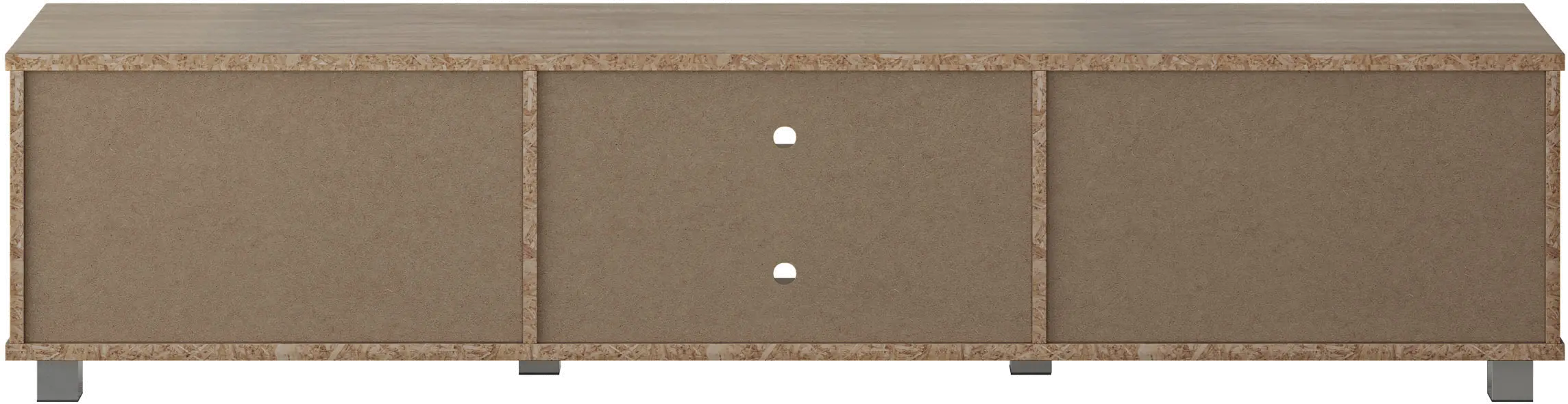 Hollywood Modern 71  White and Brown Wood Grain TV Stand with Doors-5