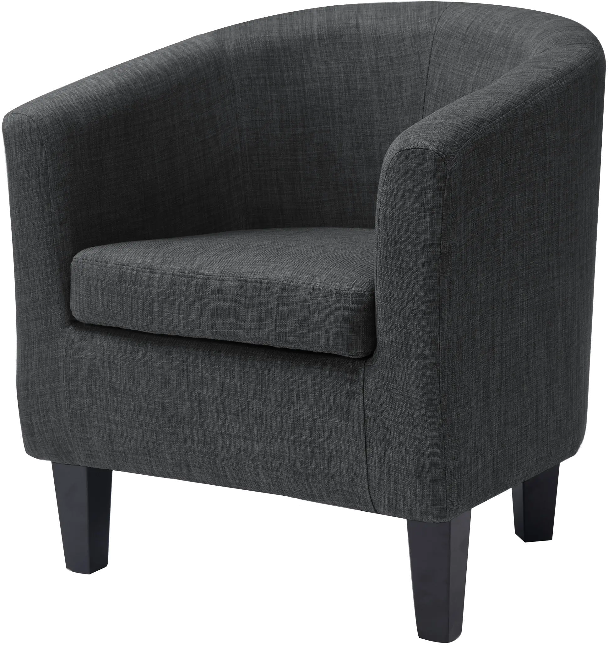 Antonio Contemporary Dark Grey Fabric Tub Chair-3