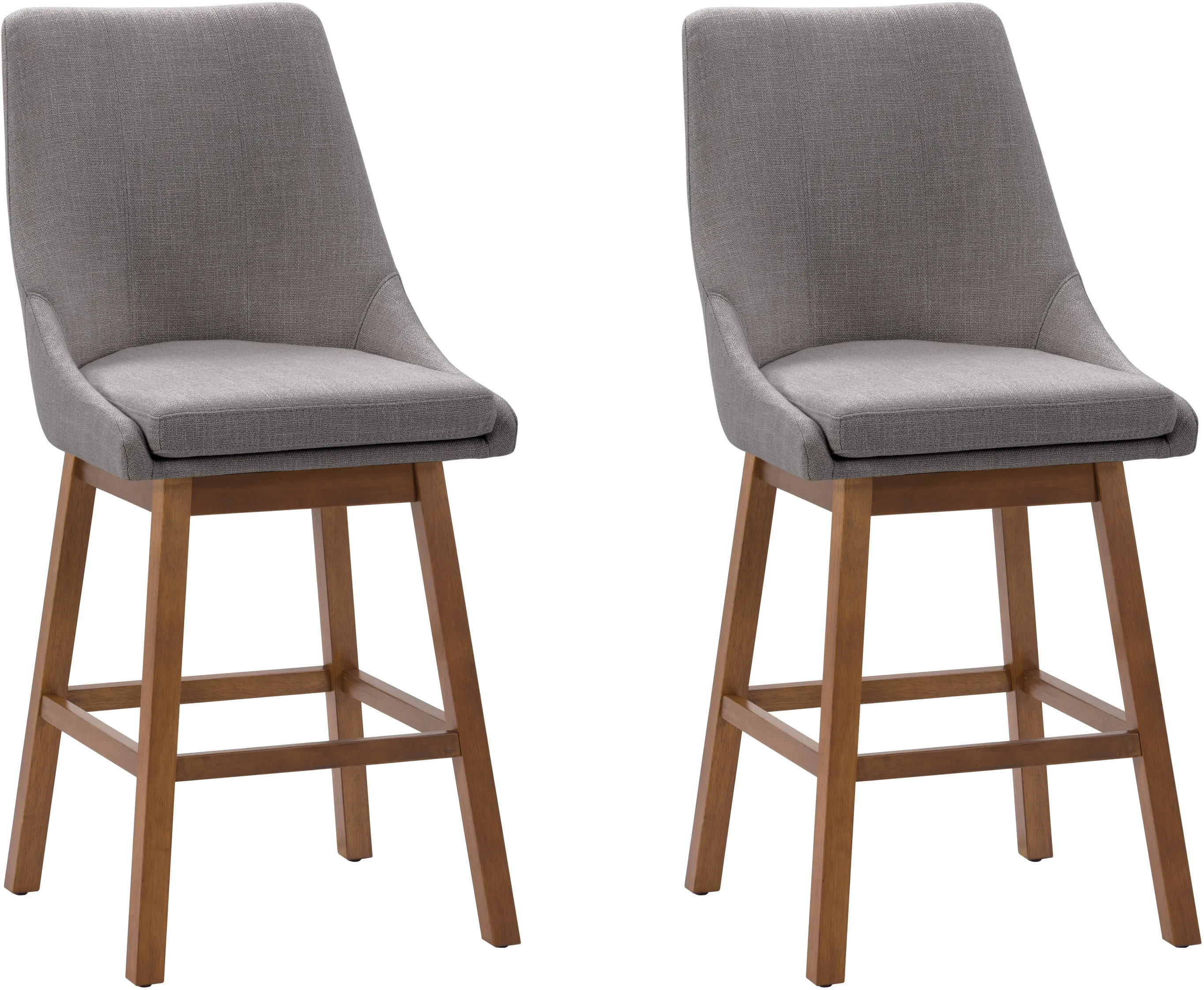 Boston Light Gray Counter Height Stools, Set of 2-1