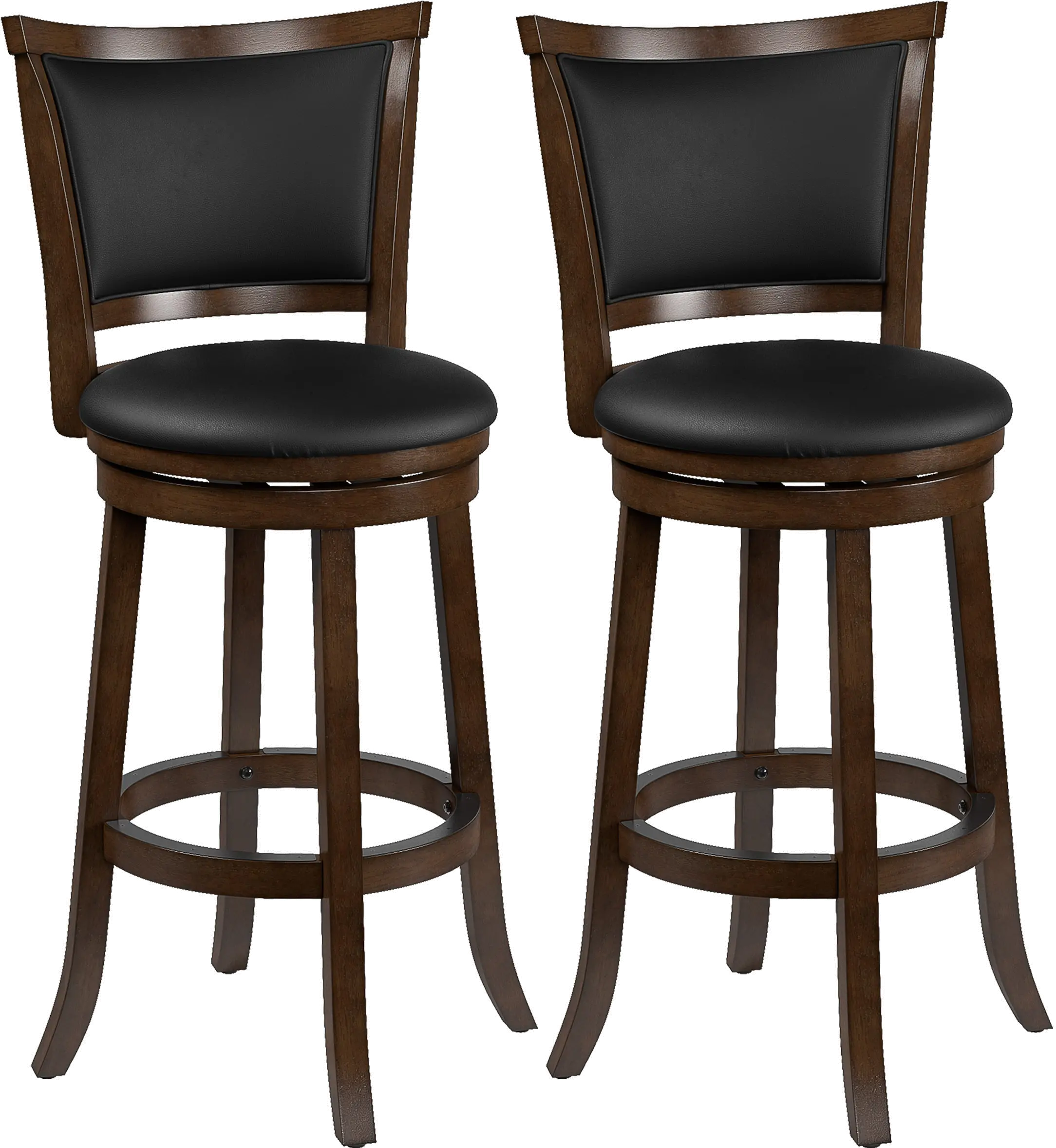 Woodgrove Black Swivel Bar Stool, Set of 2-1