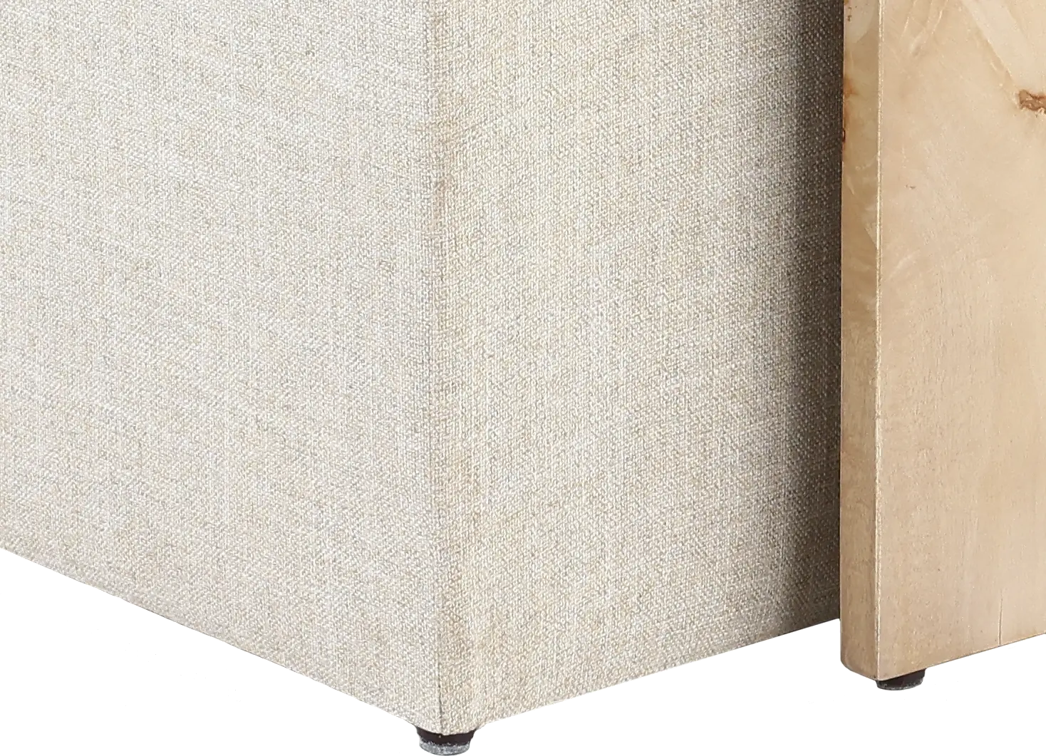 Amelia Subtle Linen Ottoman Coffee Table-5