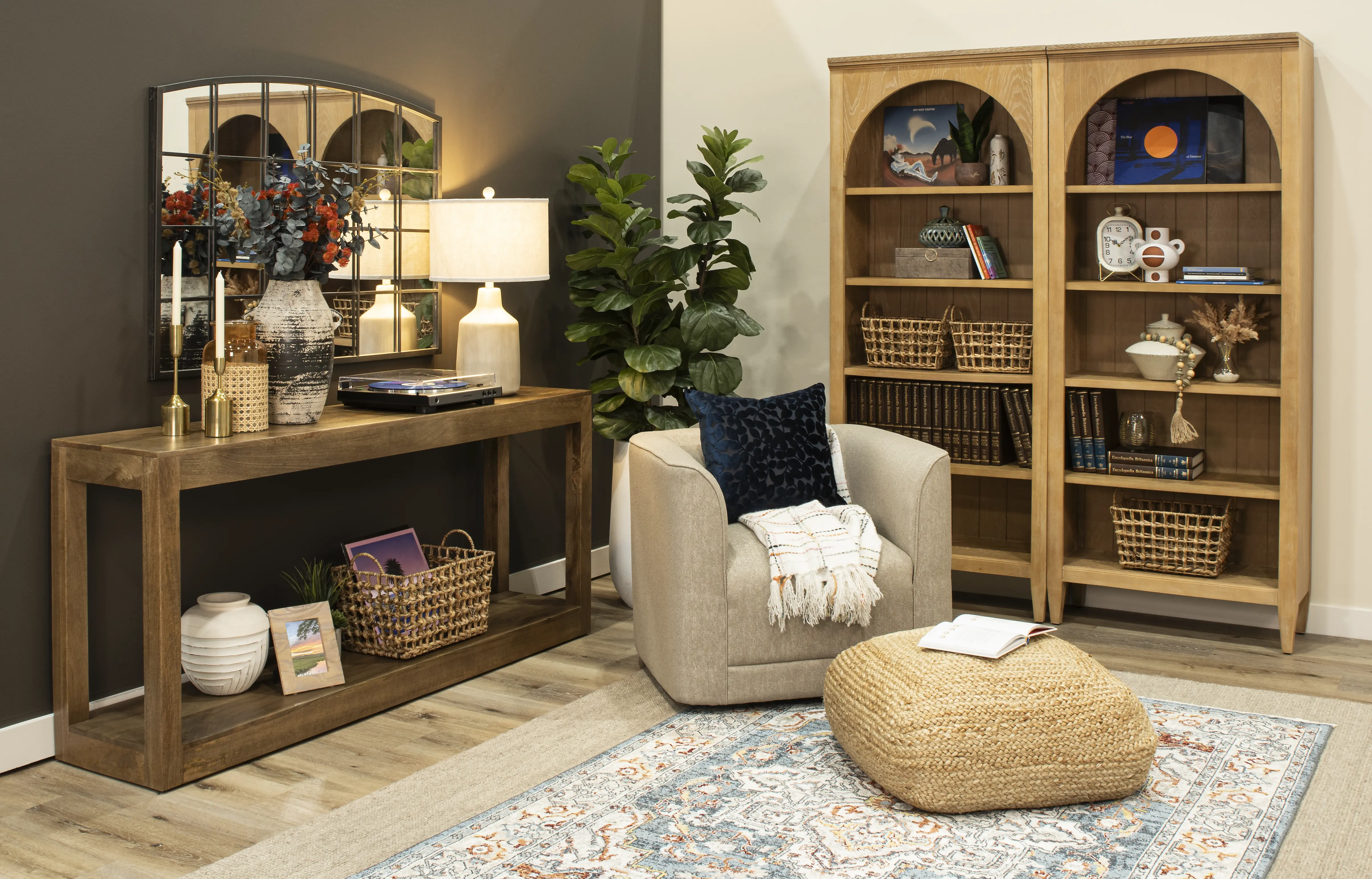 Maya Brown Console Table-2