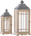 20.5 Inch Whitewashed Lantern