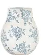 9.5 Inch Blue Transferware Vase