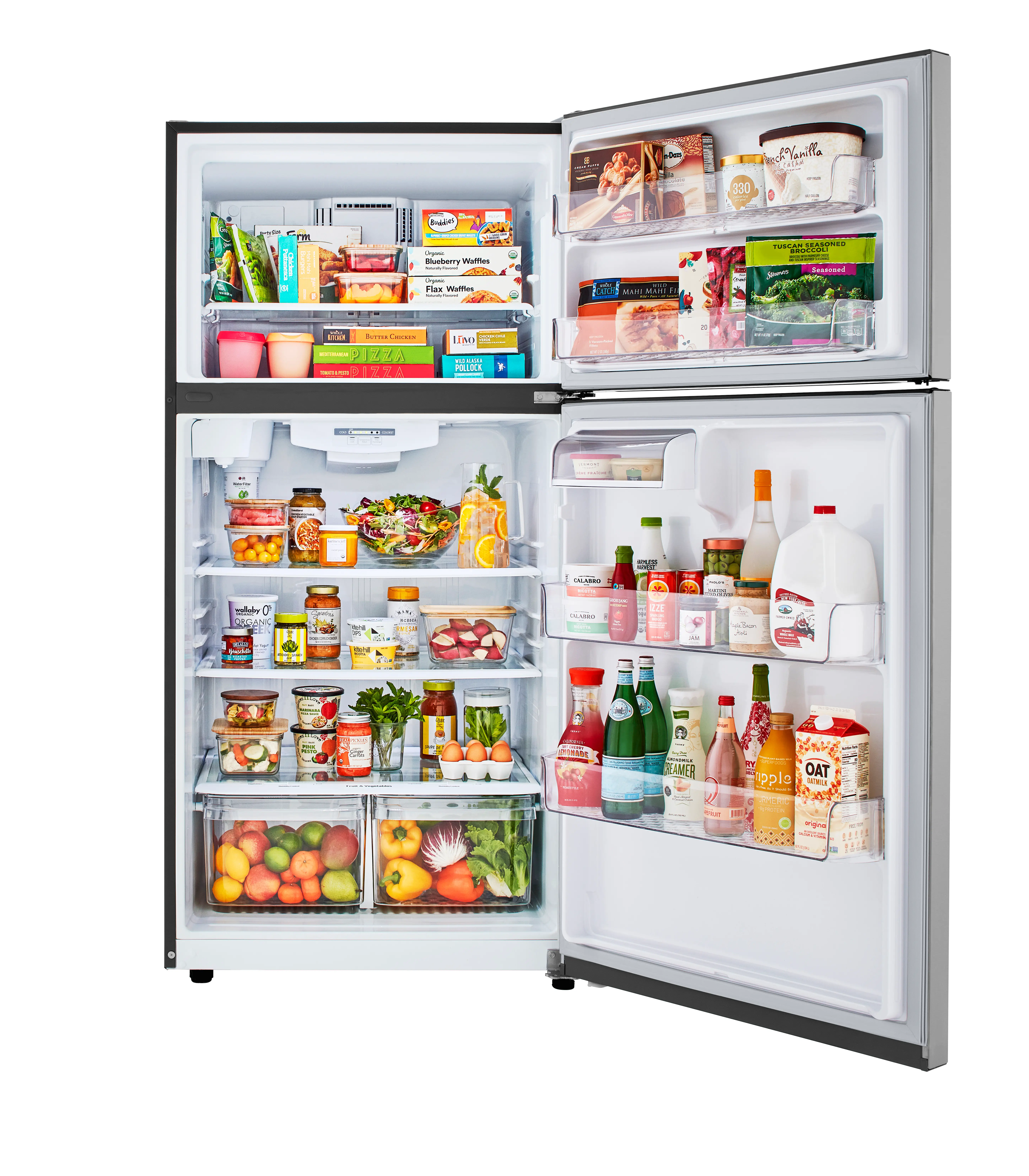 LRTLS2403S LG 23.8 cu ft Top Freezer Refrigerator - 33 W Stainless Steel-5