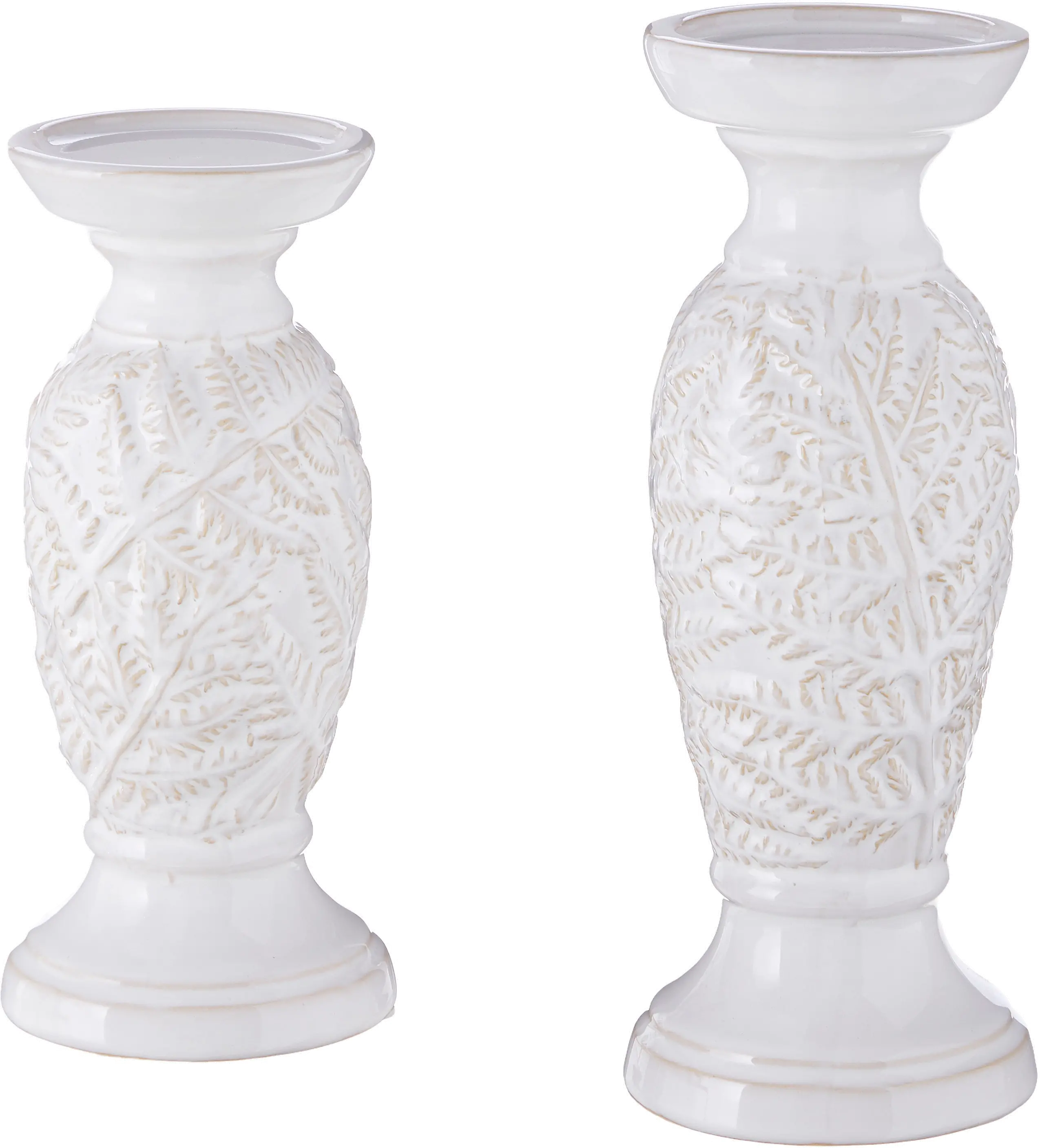 Small Leaf Embossed Candle Holder-1
