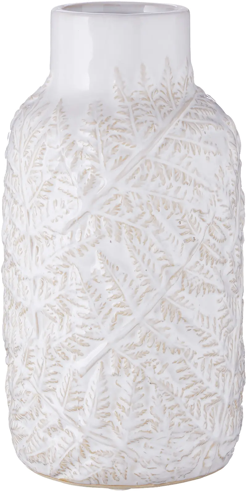 11.5 Inch Leaf Embossed Vase
