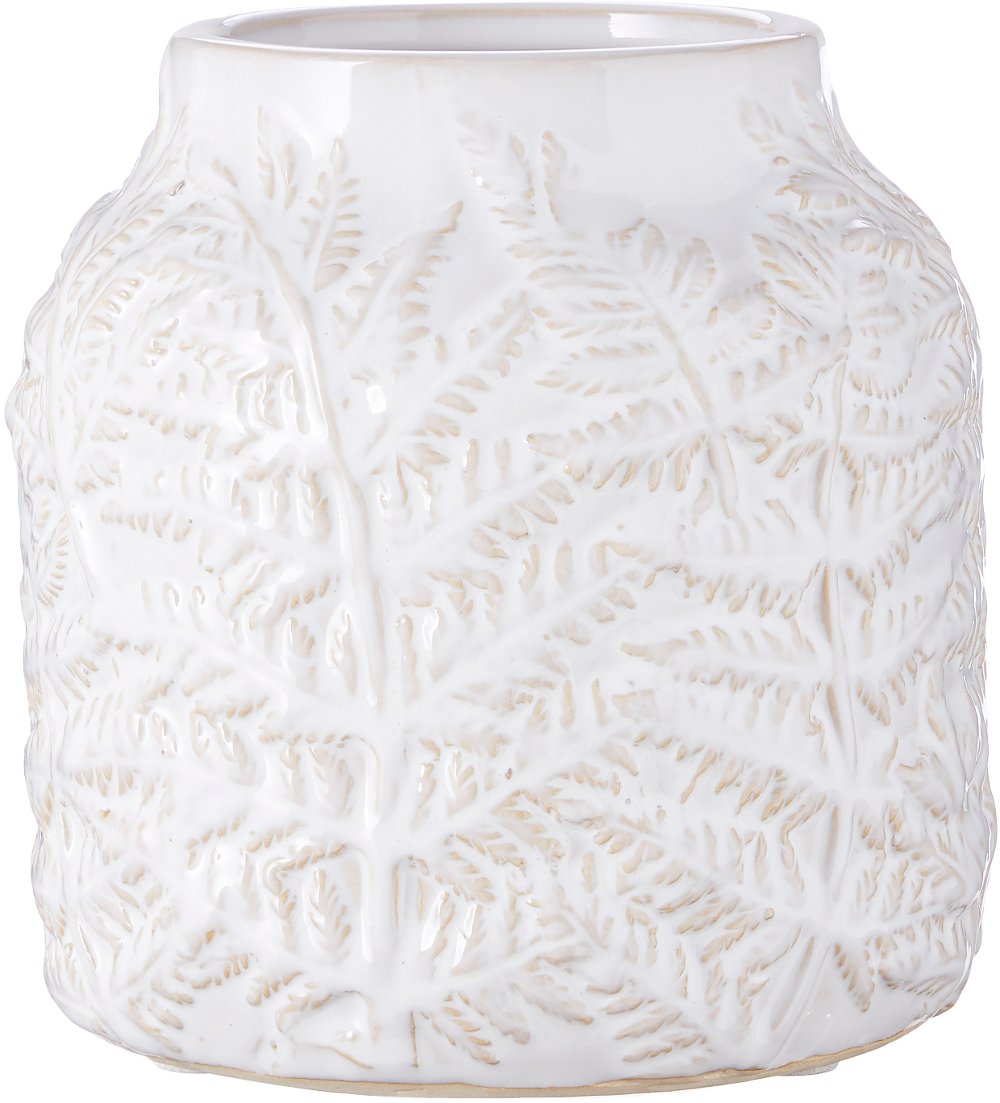 7 Inch Leaf Embossed Vase