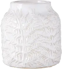 7 Inch Leaf Embossed Vase