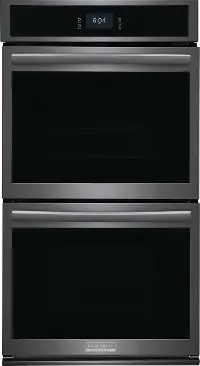 GCWD2767AD Frigidaire Gallery 7.6 cu ft Double Wall Oven - Black Stainless Steel 27 Inch