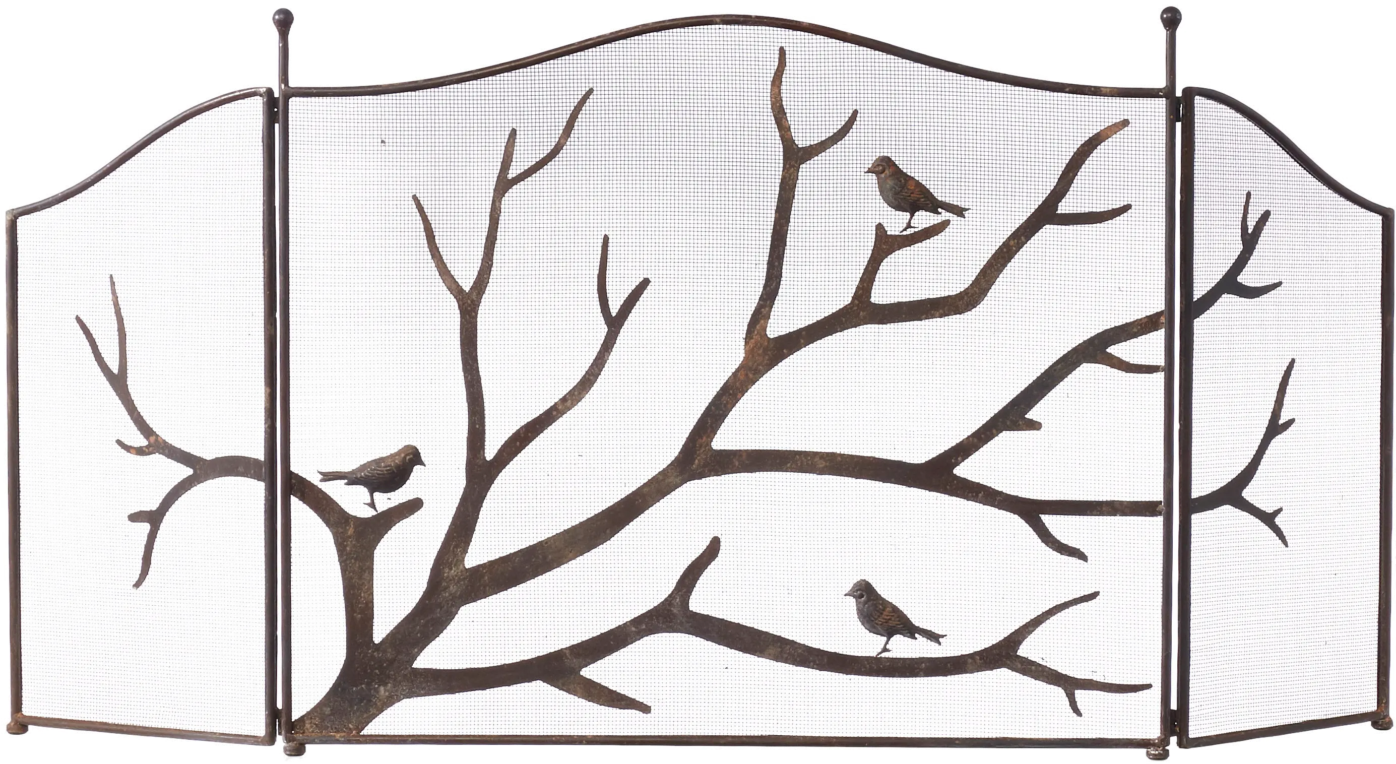 55 Inch Birds On Branch Fire Screen-1