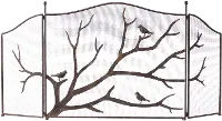 55 Inch Birds On Branch Fire Screen