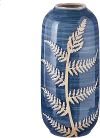 12  Blue Fern Vase