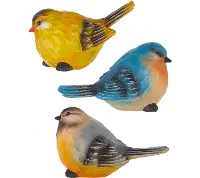 Assorted 4.5  Colored Table Top Bird