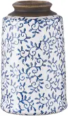 10.5  Blue Transferware Vase