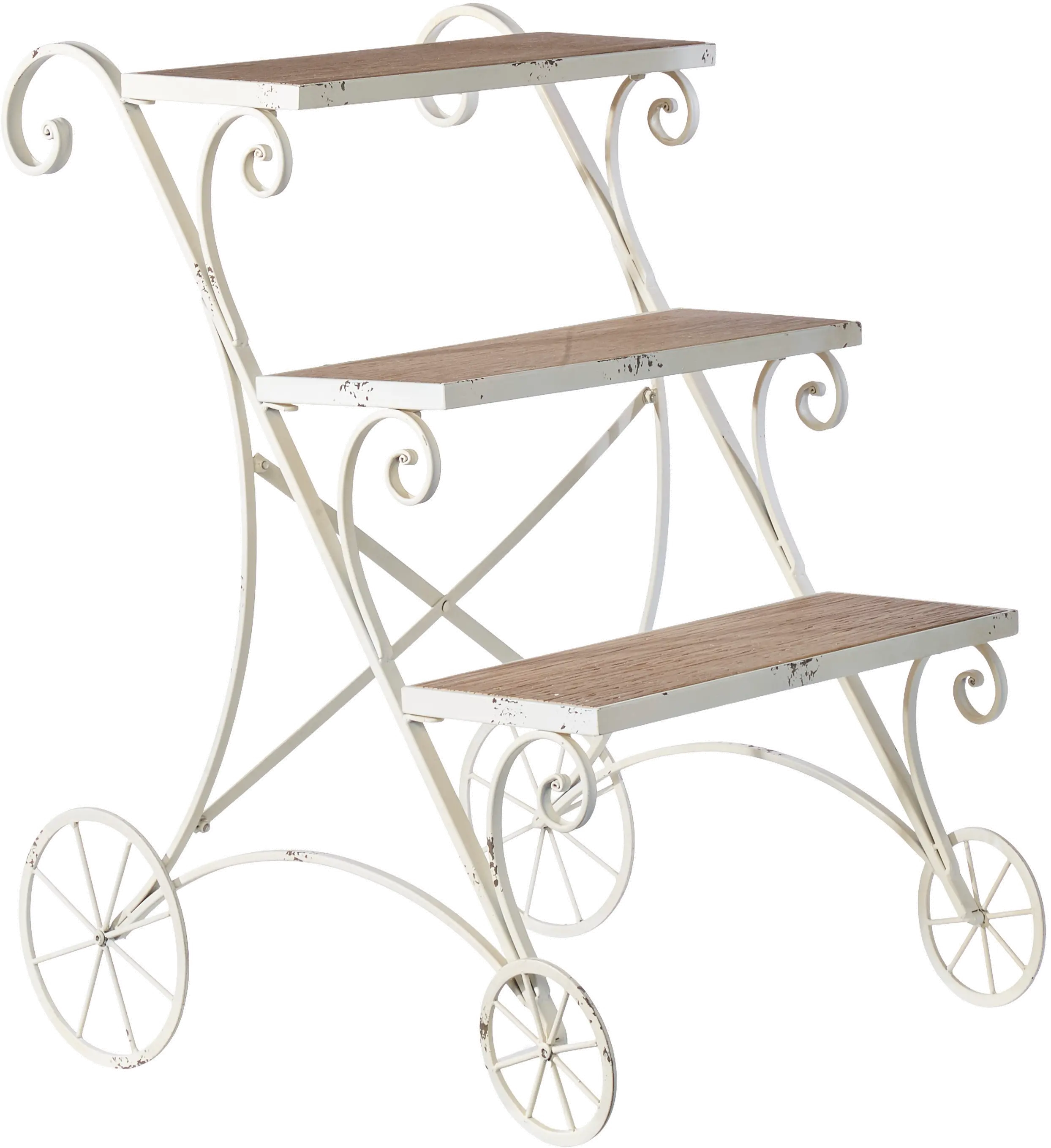 31.25  White Tiered Plant Stand-1