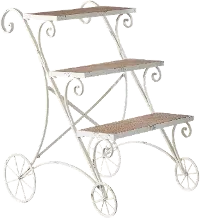 31.25  White Tiered Plant Stand