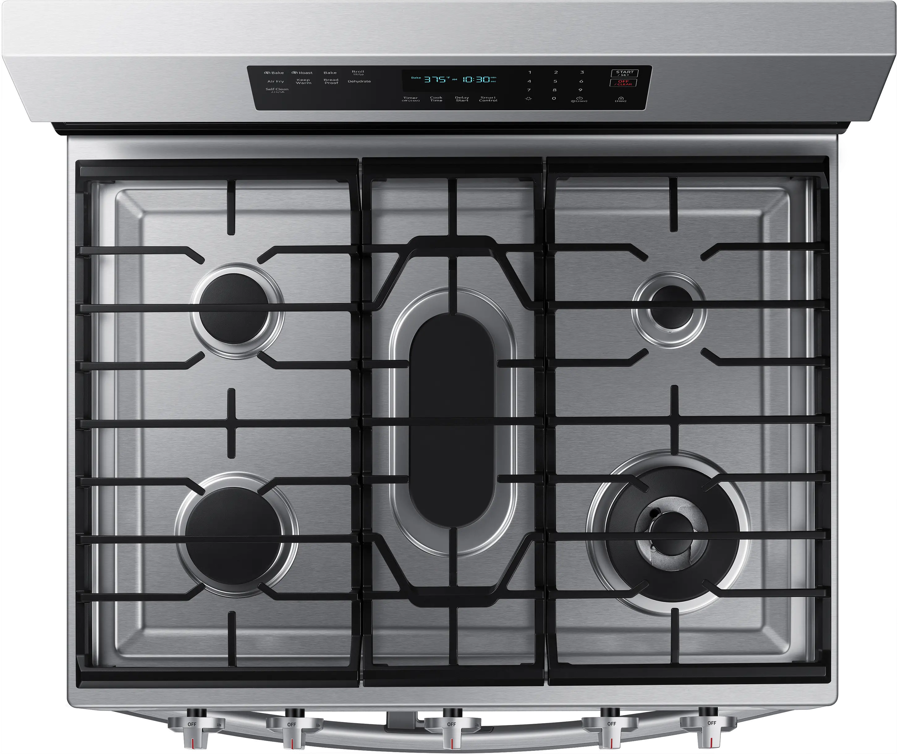 NX60A6751SS Samsung 6 cu ft FlexDuo Gas Range - Stainless Steel-3