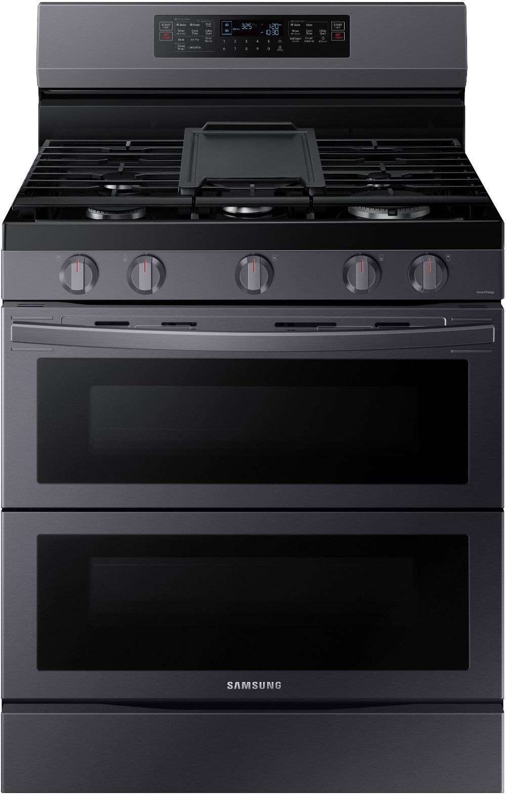Samsung 6 cu ft FlexDuo Gas Range - Black Stainless Steel