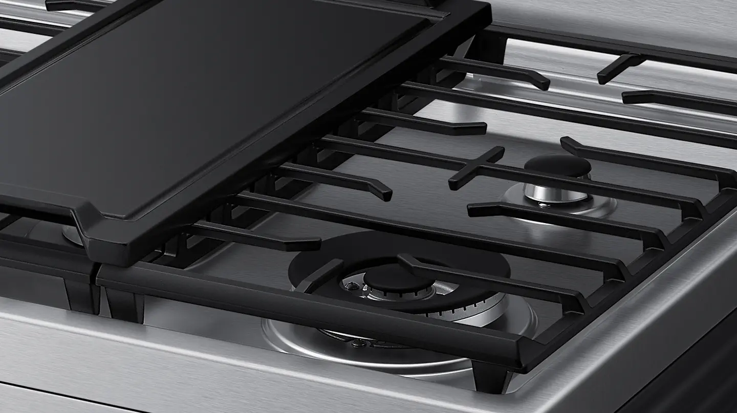 NX60A6751SG Samsung 6 cu ft FlexDuo Gas Range - Black Stainless Steel-8