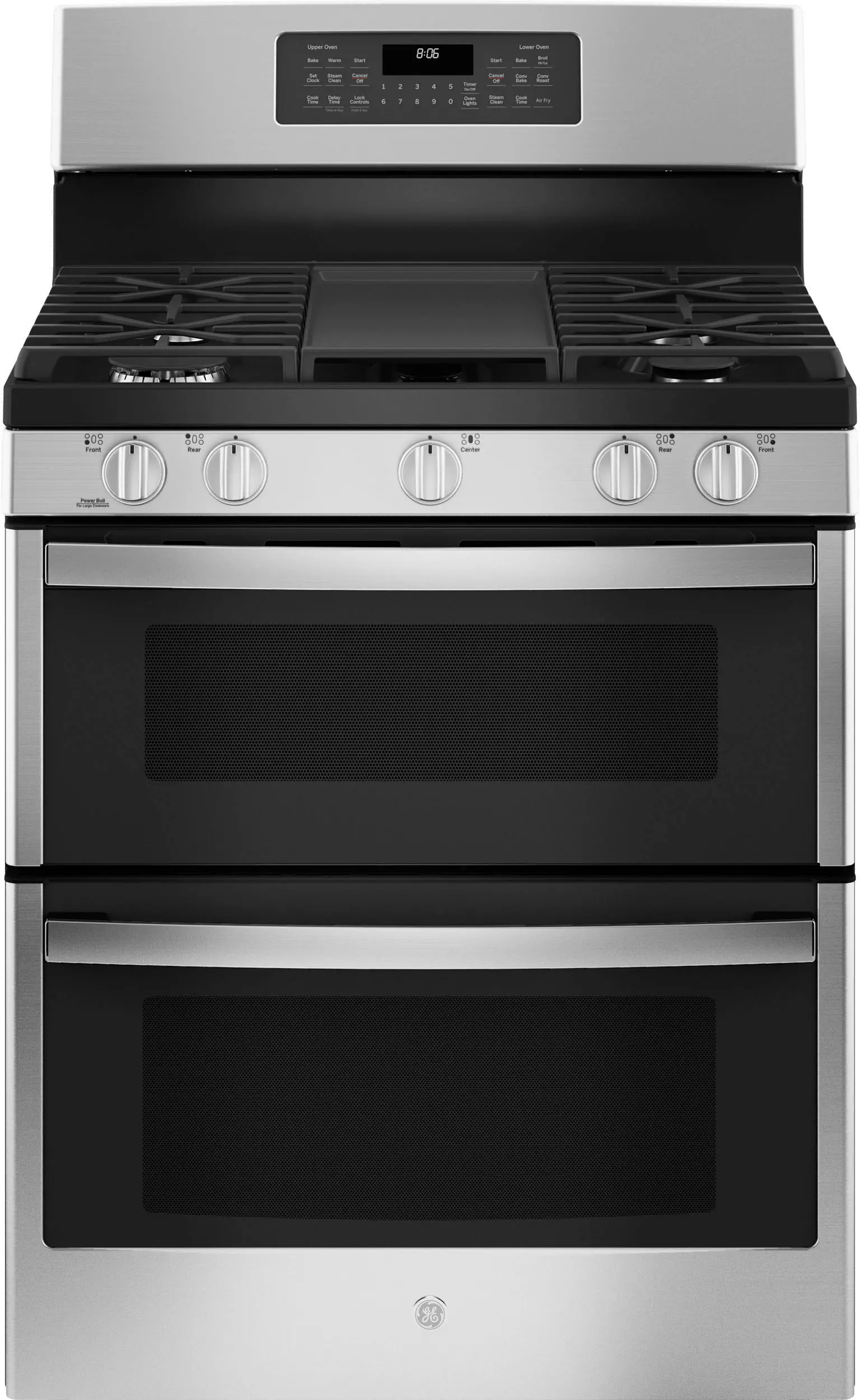 JGBS86SPSS GE 6.8 cu ft Double Oven Gas Range - Stainless Steel-1