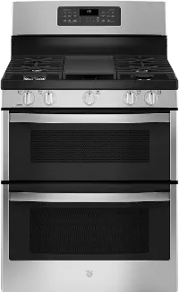 JGBS86SPSS GE 6.8 cu ft Double Oven Gas Range - Stainless Steel