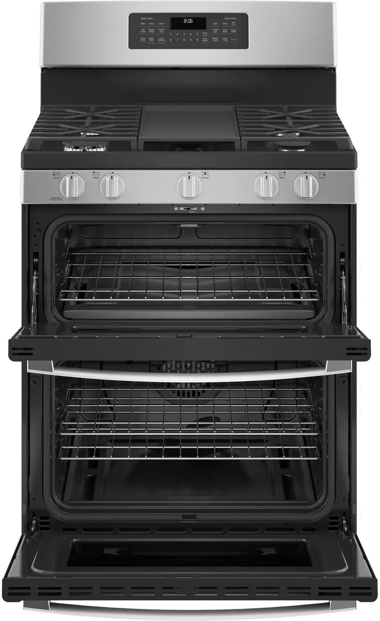 JGBS86SPSS GE 6.8 cu ft Double Oven Gas Range - Stainless Steel-2