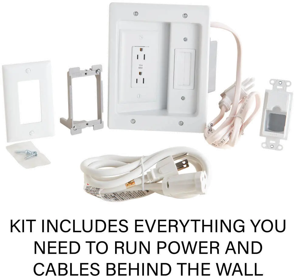 SA-IWP1 In-Wall TV Power and Cable Management Kit-3