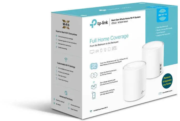 Deco W3600 2 Pack TP-Link 2-Pack Deco W3600 Mesh WiFi 6 System-3